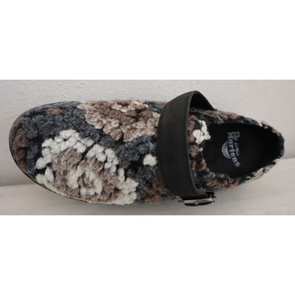 Dr. Martens Women's 10 Men's 9 Black Isham Crochet Wool + E.H Suede Mules - Picture 6 of 13